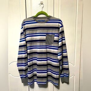 Swiss Cross Multicolor Long Sleeve Shirt Mens Size L